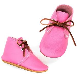 New Mon Petit Oxford Barbie Pink Leather Soft Sole Shoes